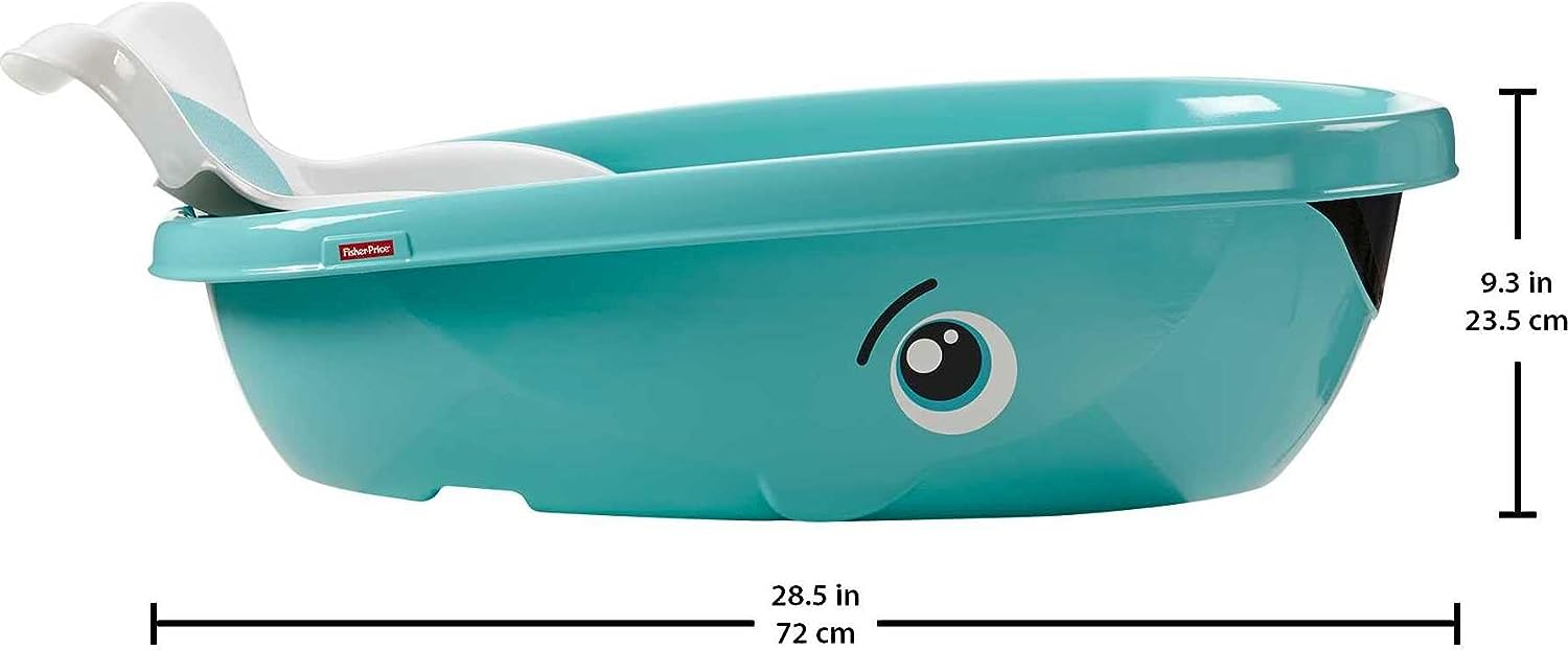 Bañera Tina Ballena Para Bebé Con Antiderrapante Fisher-Price