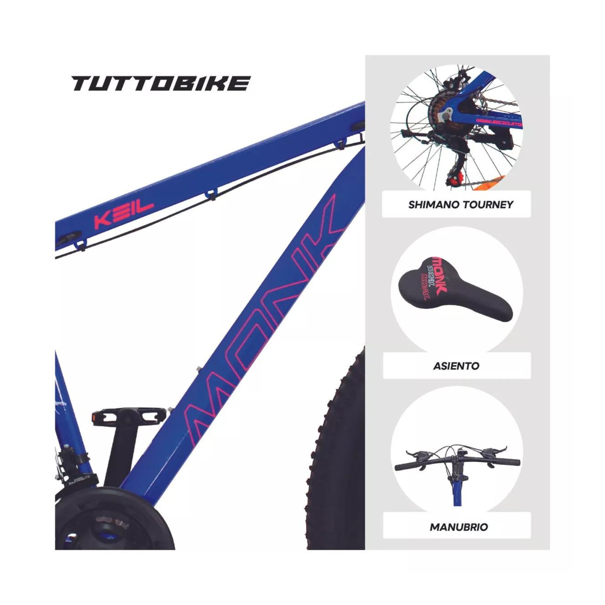 Bicicleta De Montaña Monk Keil Rodada 29  21 Velocidades