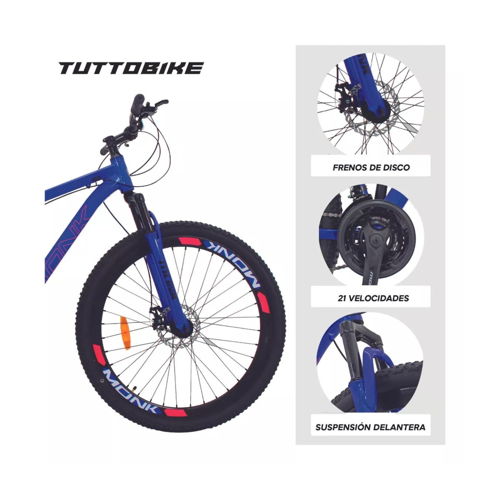 Bicicleta De Montaña Monk Keil Rodada 29  21 Velocidades