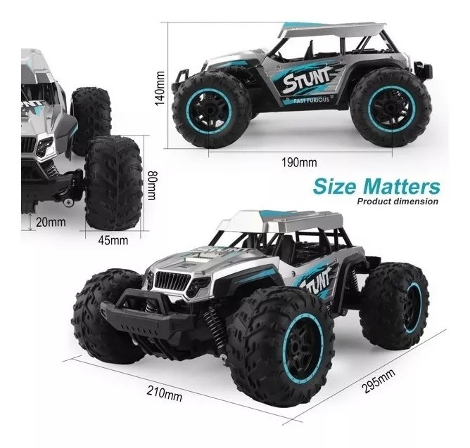 Carro Radio Control Todo Terreno 4x4 Alta Velocidad Stun .