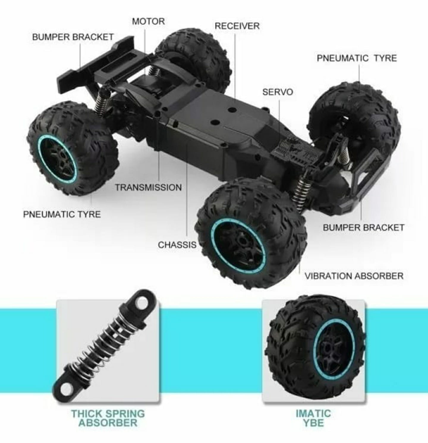 Carro Radio Control Todo Terreno 4x4 Alta Velocidad Stun .