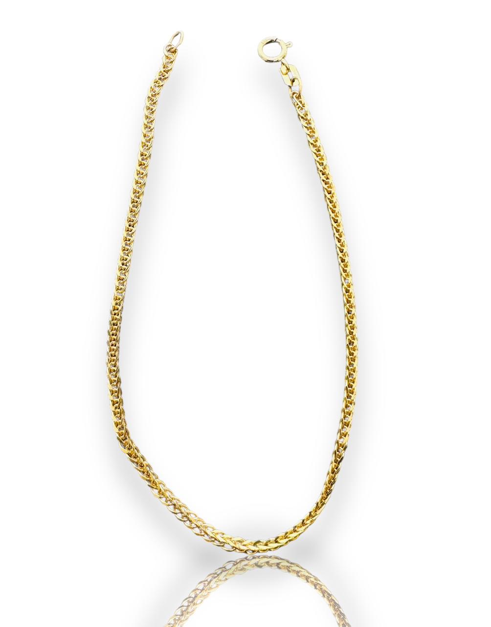 Pulsera Tejido Chino Oro 10 k + Obsequio .