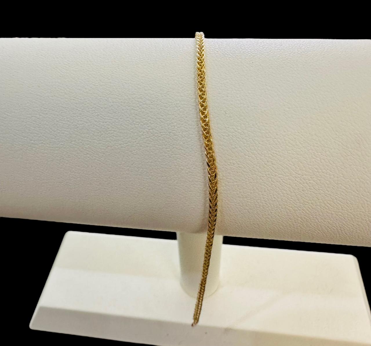 Pulsera Tejido Chino Oro 10 k + Obsequio .