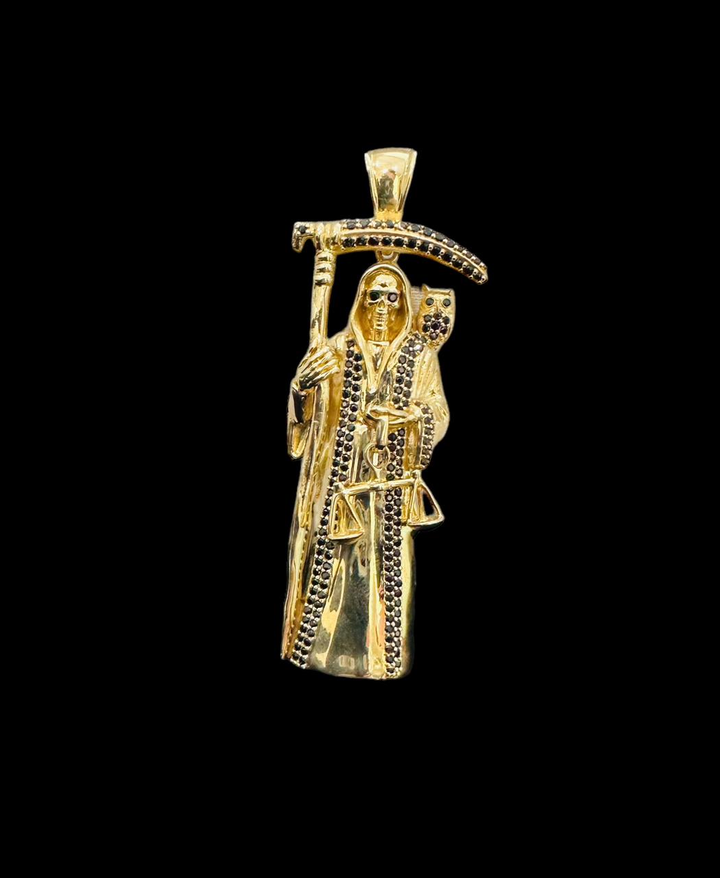 Dije Santa Muerte 8 Cm Oro 10 K + Obsequio