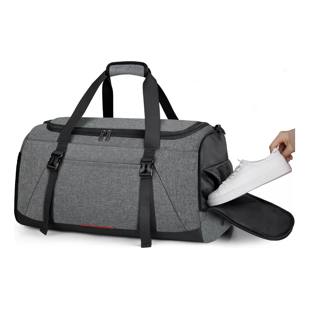 Maleta Deportiva Bolsa Gym Viaje Mochila Fitness Hombre 40l Gris