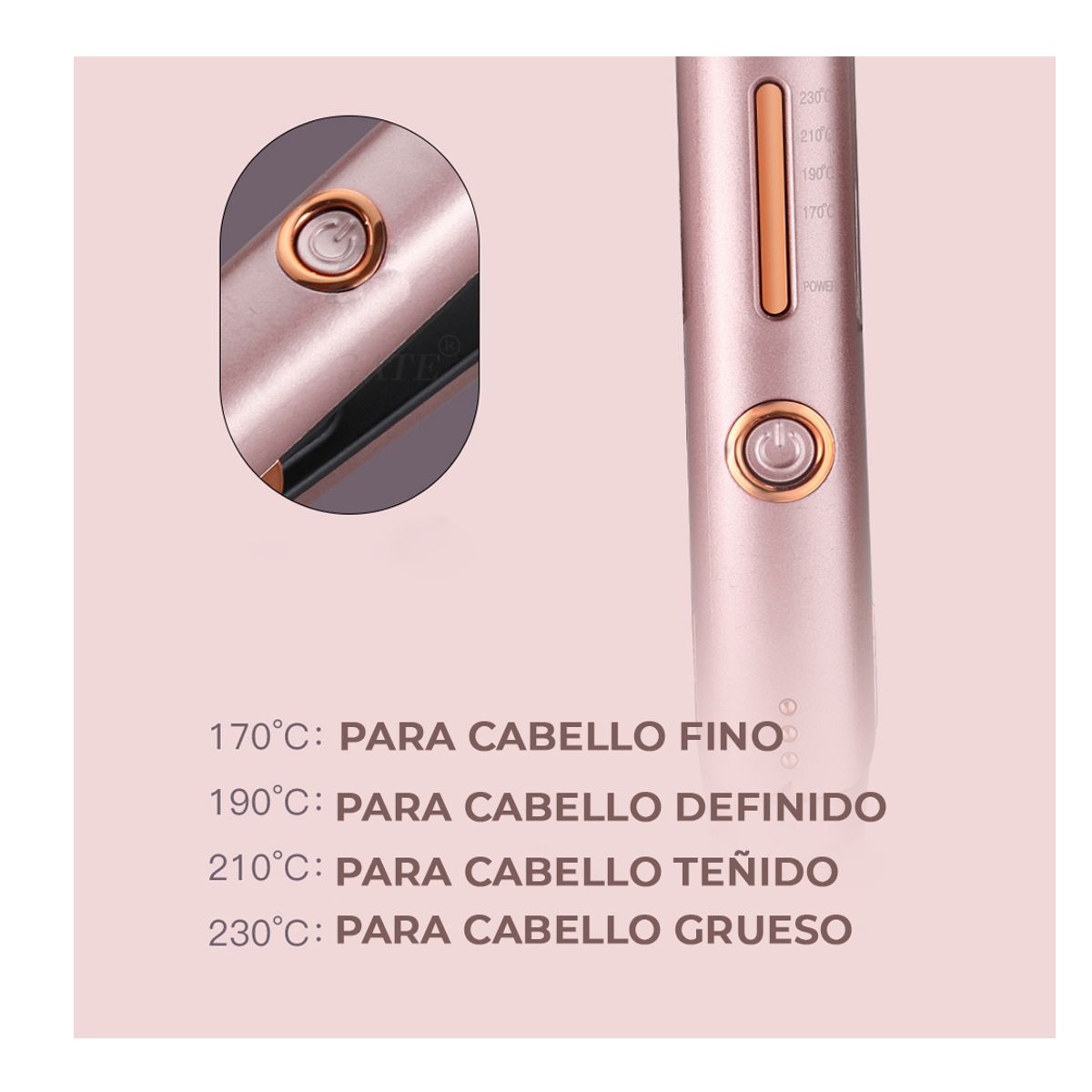 Plancha Alaciadora Para Cabello Ceramica  Negra.