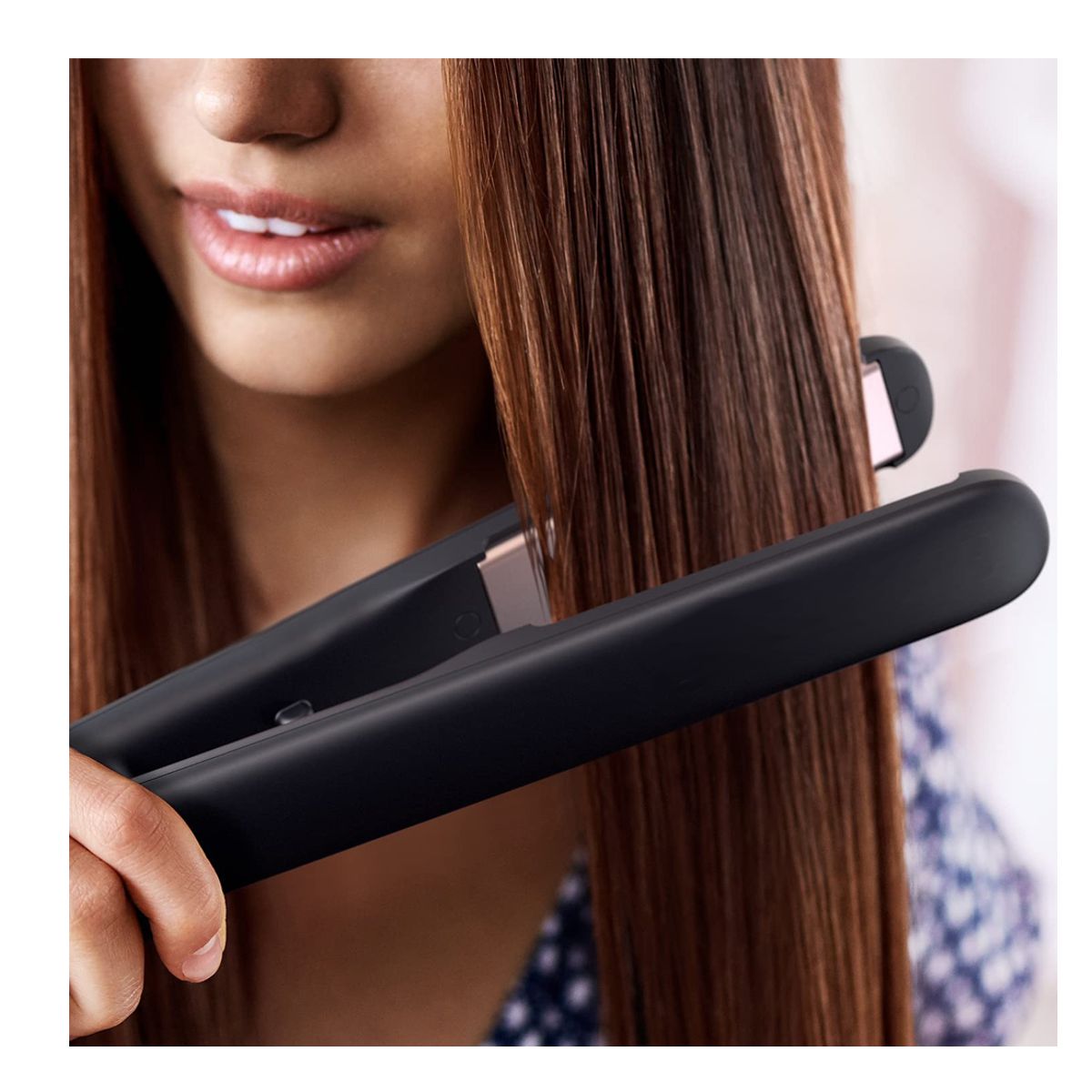 Plancha Alaciadora Para Cabello Ceramica  Negra.