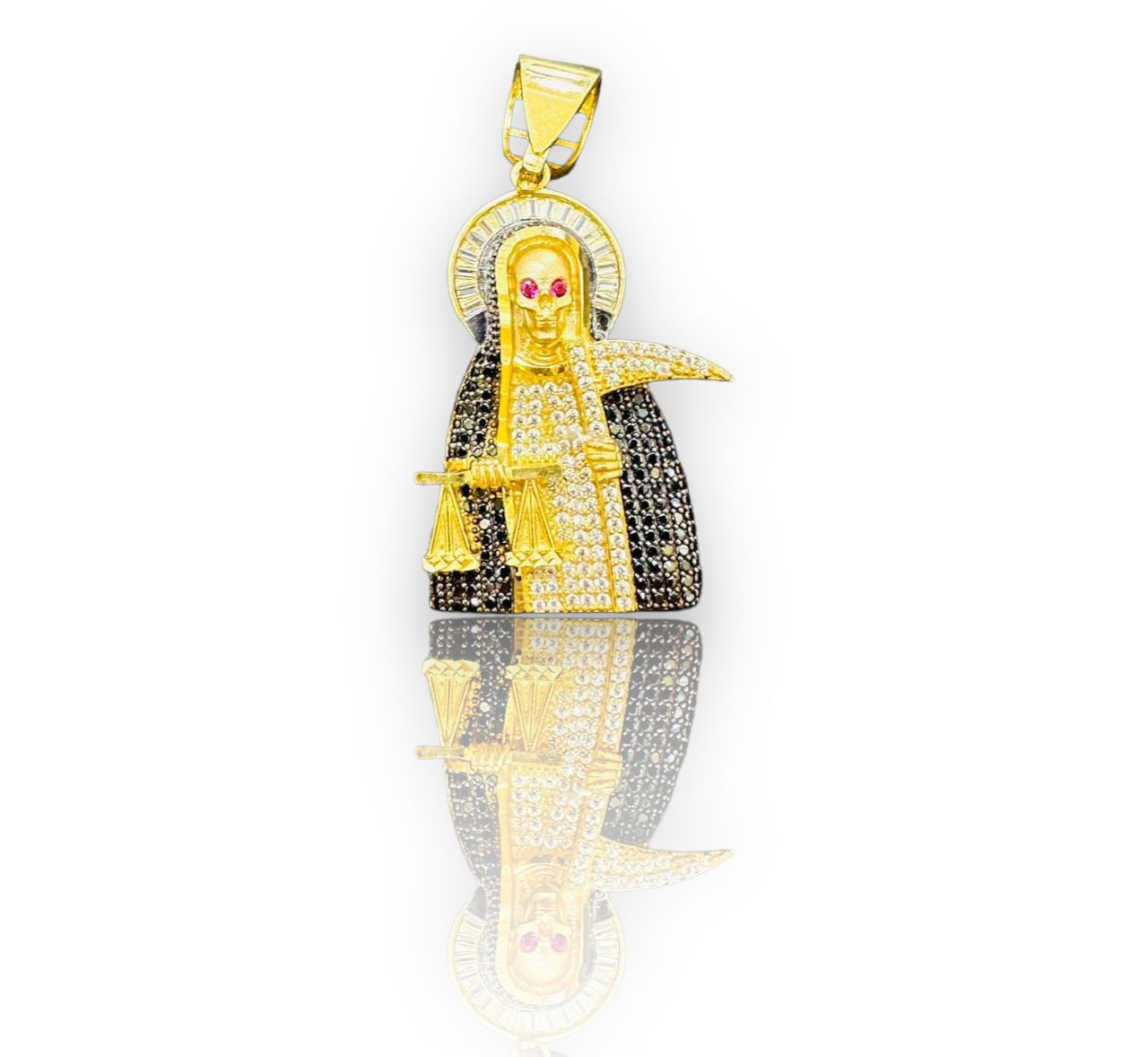 Dije Santa Muerte Oro 10 K + Obsequio