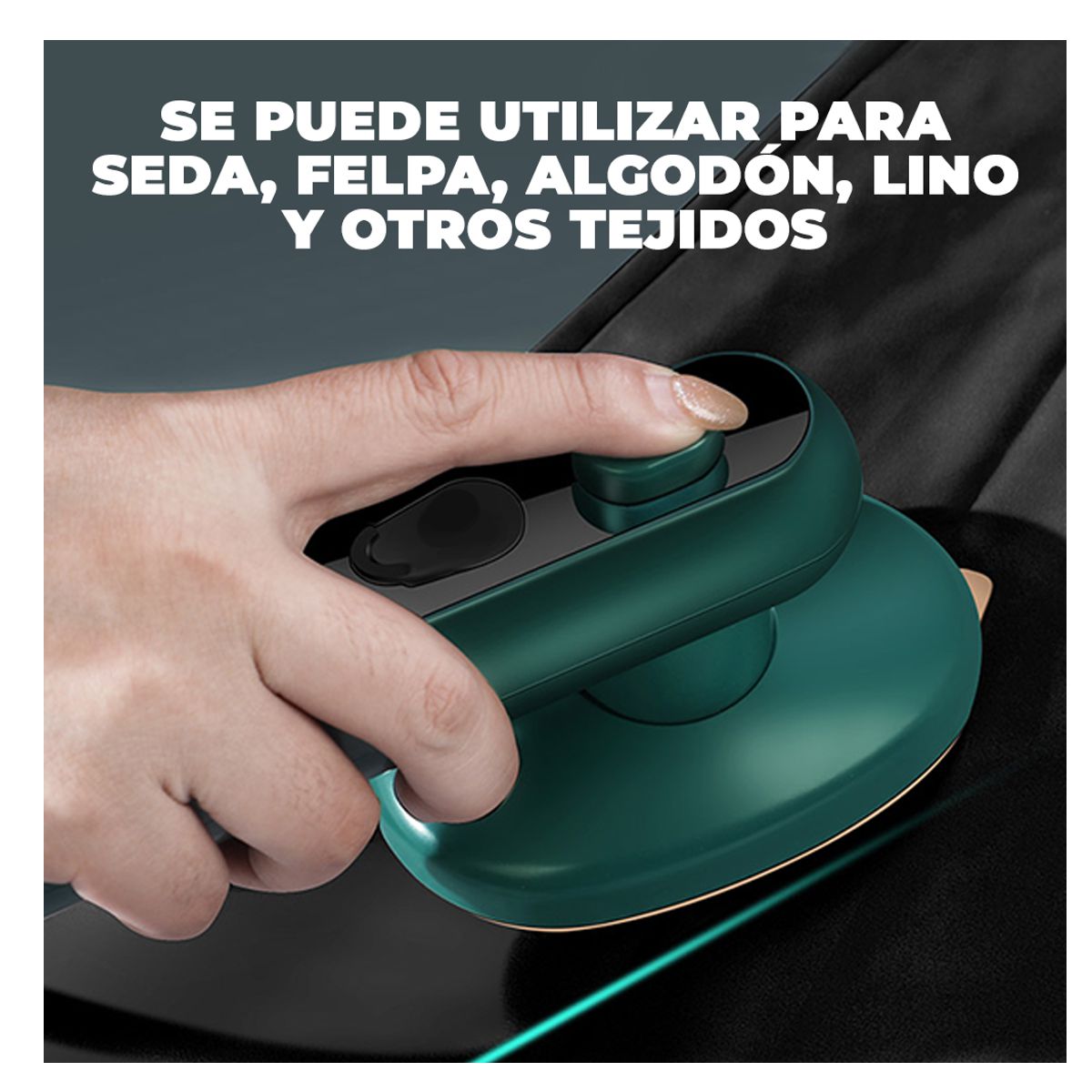 Plancha Portátil De Viaje En Seco y a Vapor Elegate Verde.