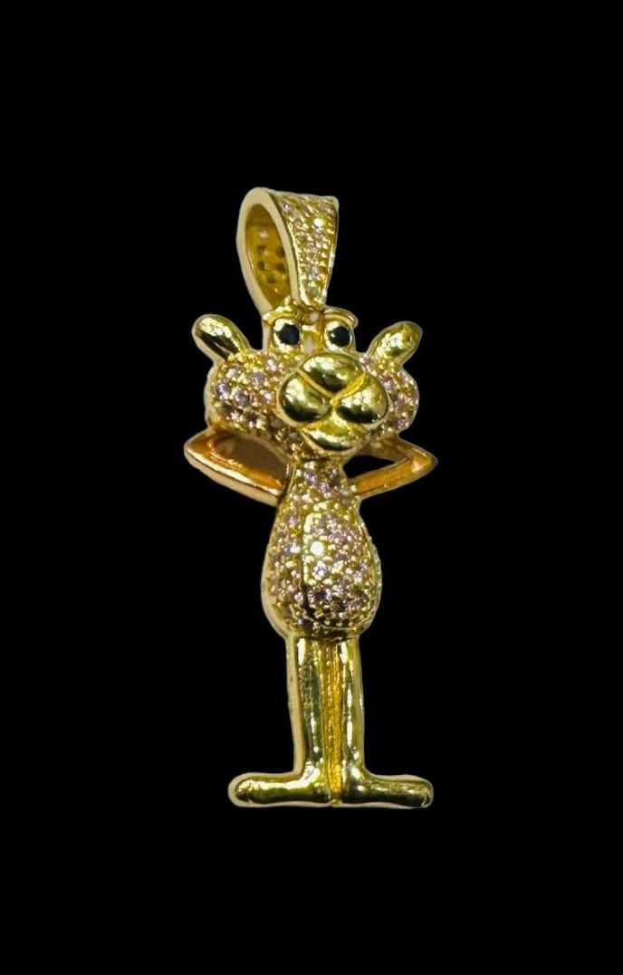 Dije Pantera Rosa Oro 14 K + Obsequio.