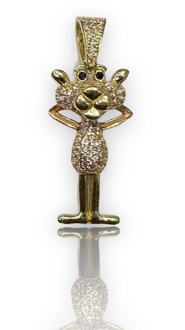 Dije Pantera Rosa Oro 14 K + Obsequio.