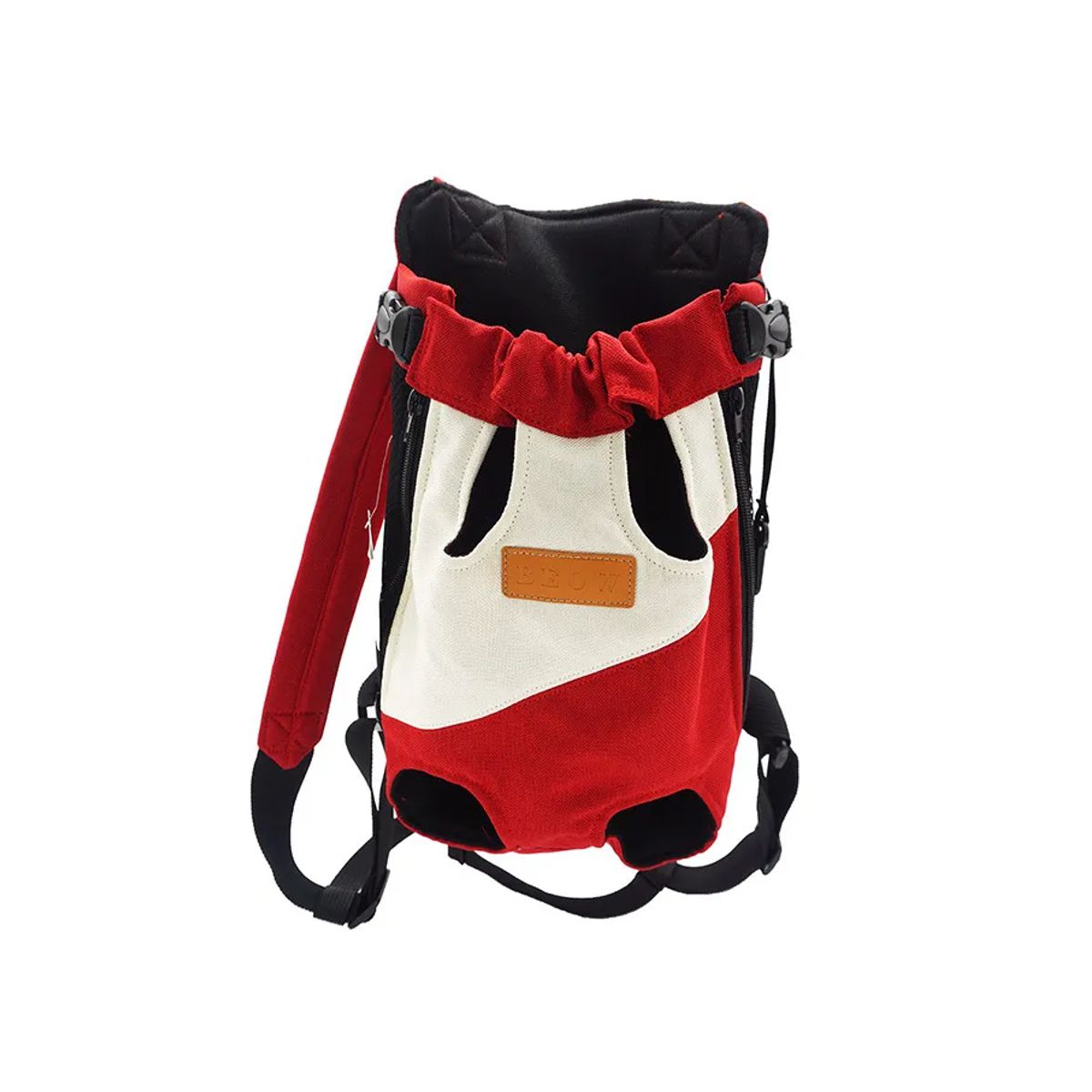 Mochila De Transporte a Cuatro Patas para Mascota Talla S Elegate Roja.