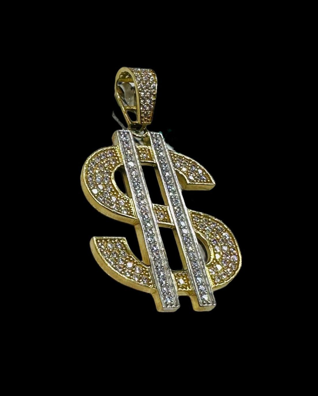 Dije Signo Dolar Oro 10 K + Obsequio.