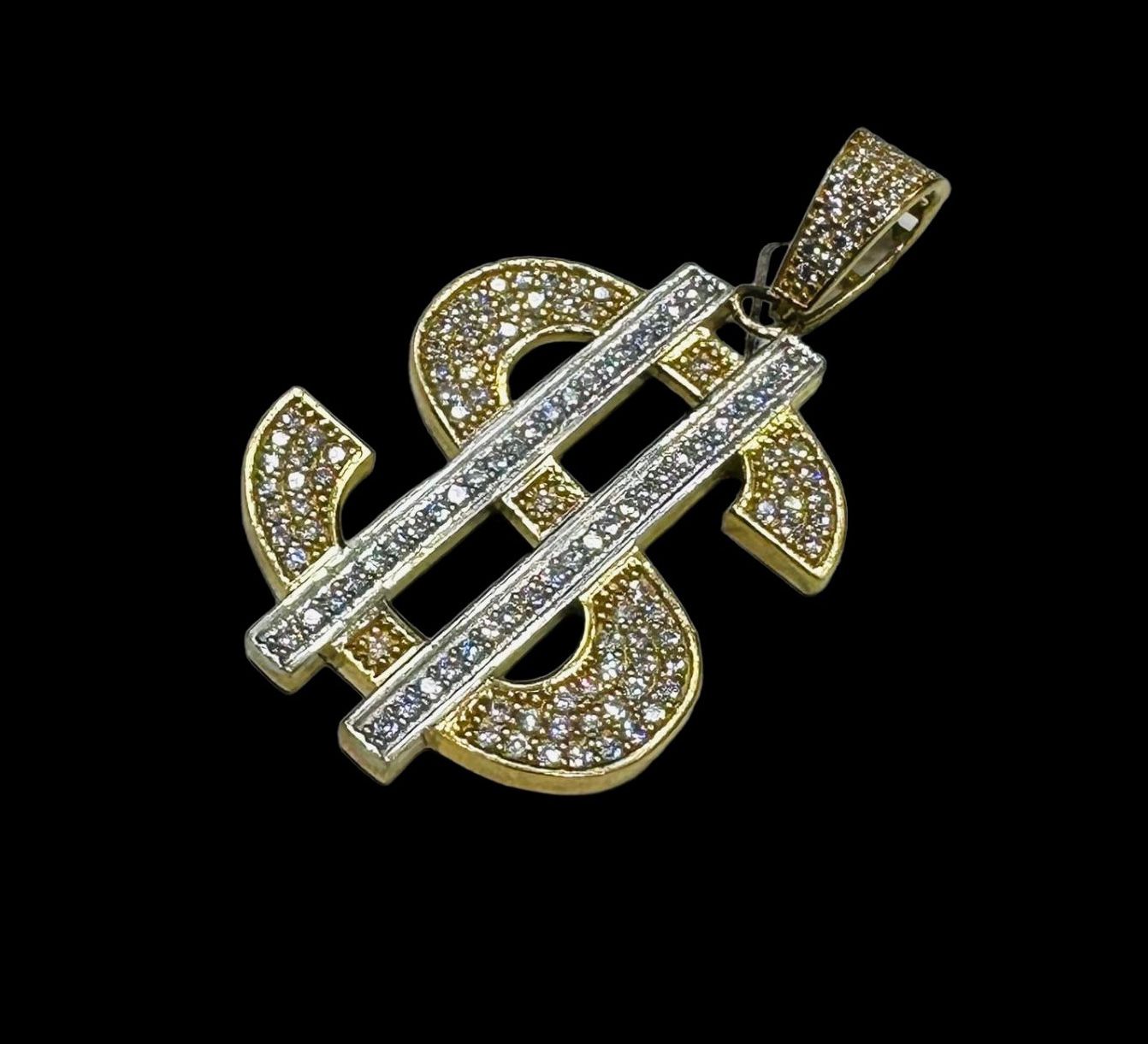 Dije Signo Dolar Oro 10 K + Obsequio.