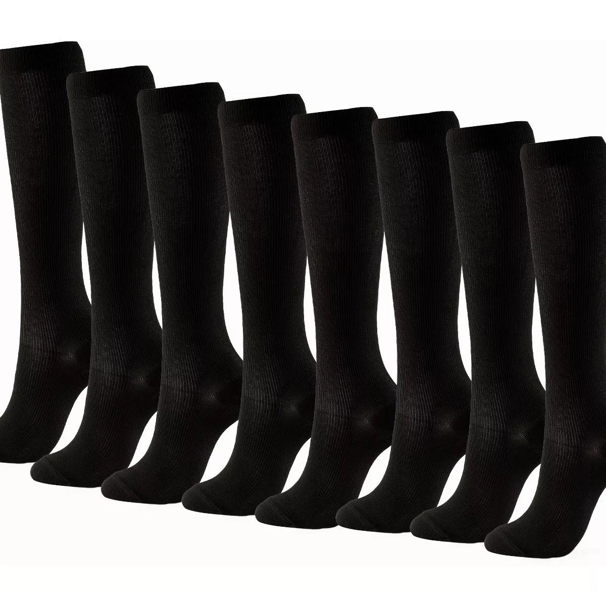 Medias Calcetas Compresión Alivia Varices Y Circulación 8pcs Negro S/M