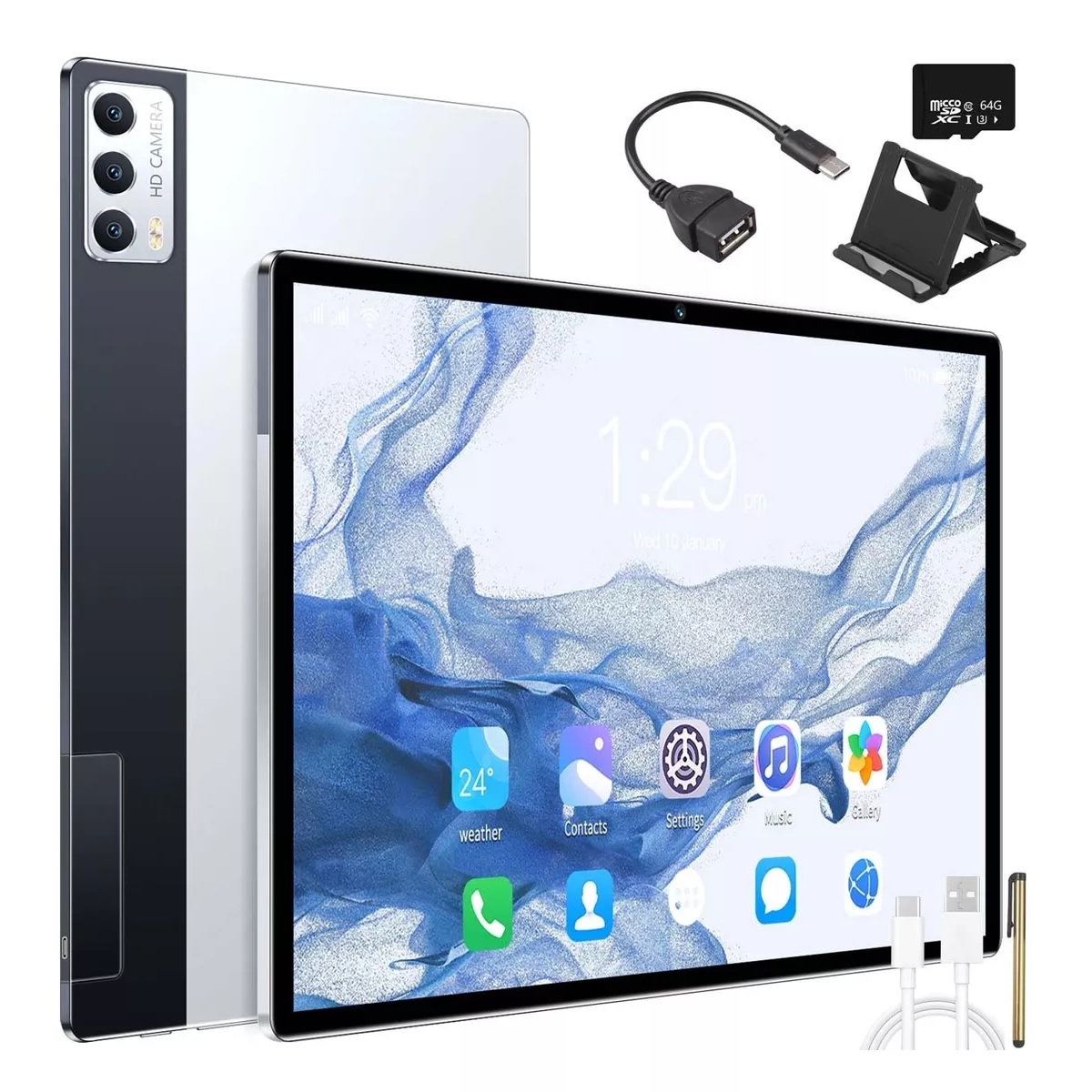 Tablet Android Hd 4+64gb Memoria Ram Cámara Dual 10.1 Wifi 