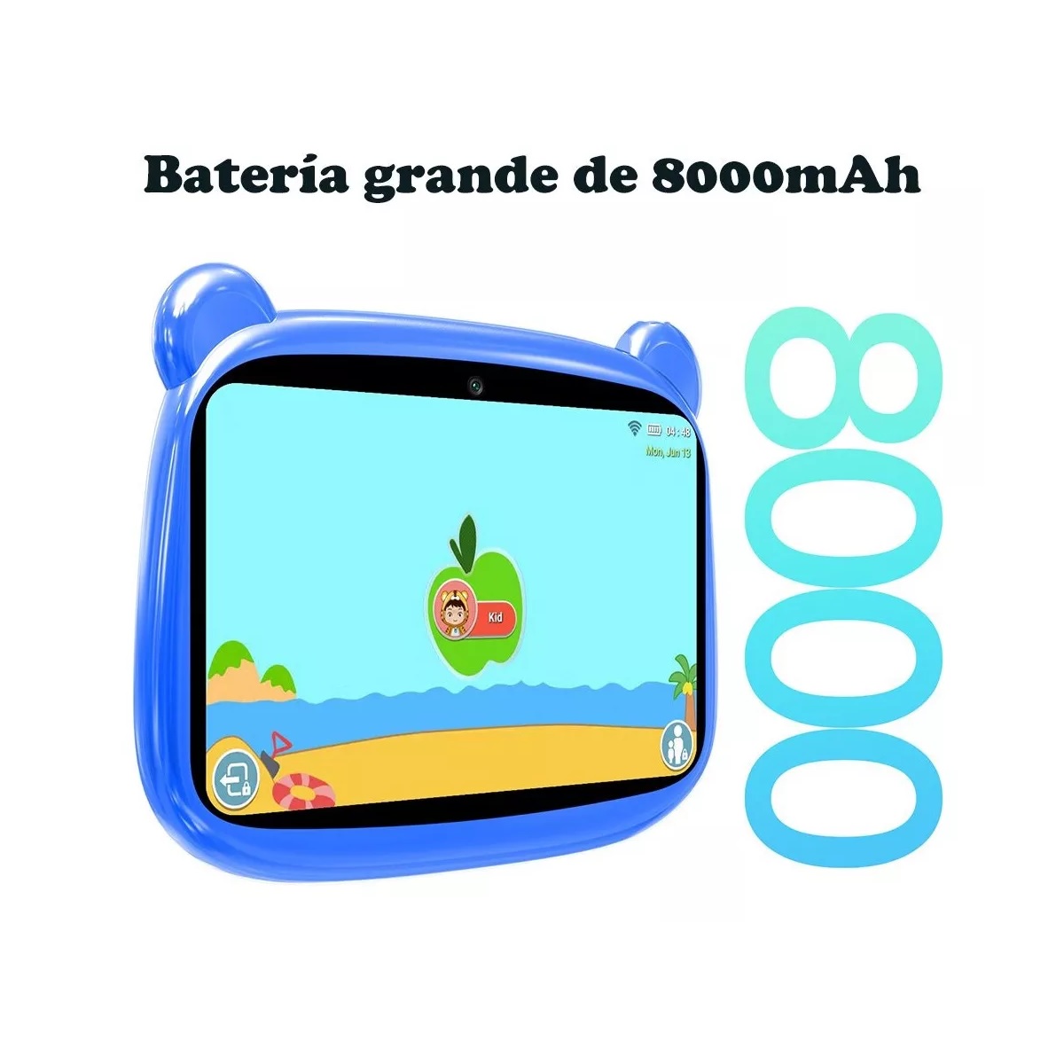 Tablet Para Niños 7 Pulgadas 6g+128gtableta Android 11 Azul