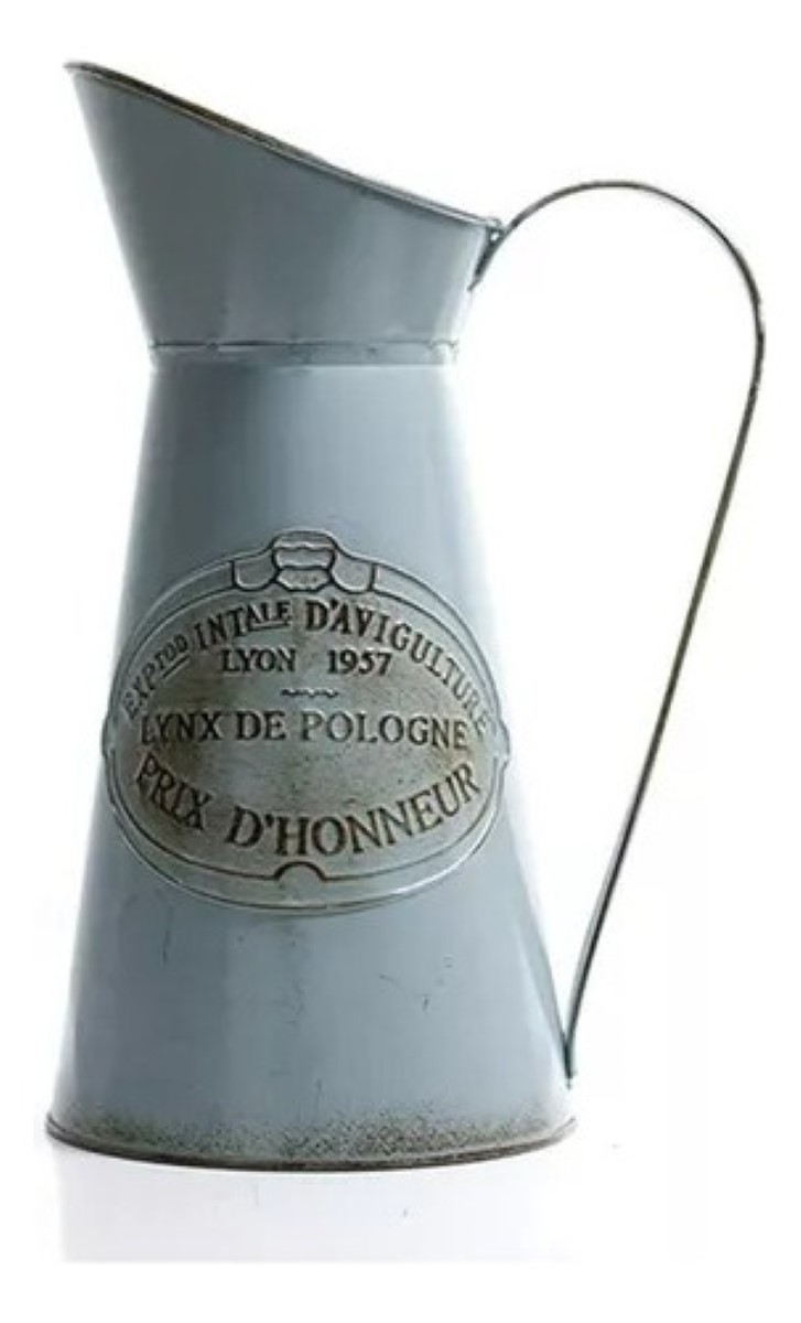 Decoración De Jarrón Rústic Alto Galvanizado azul