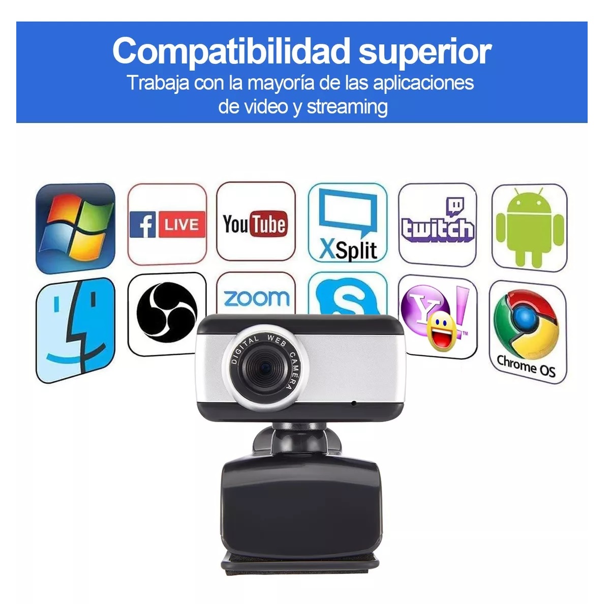 Cámara Web Usb Full Hd 1080p 2k 30fps Con Micrófono Para Pc