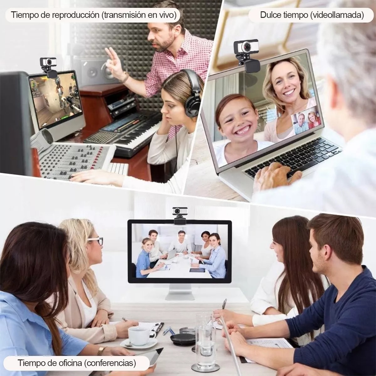 Cámara Web Usb Full Hd 1080p 2k 30fps Con Micrófono Para Pc
