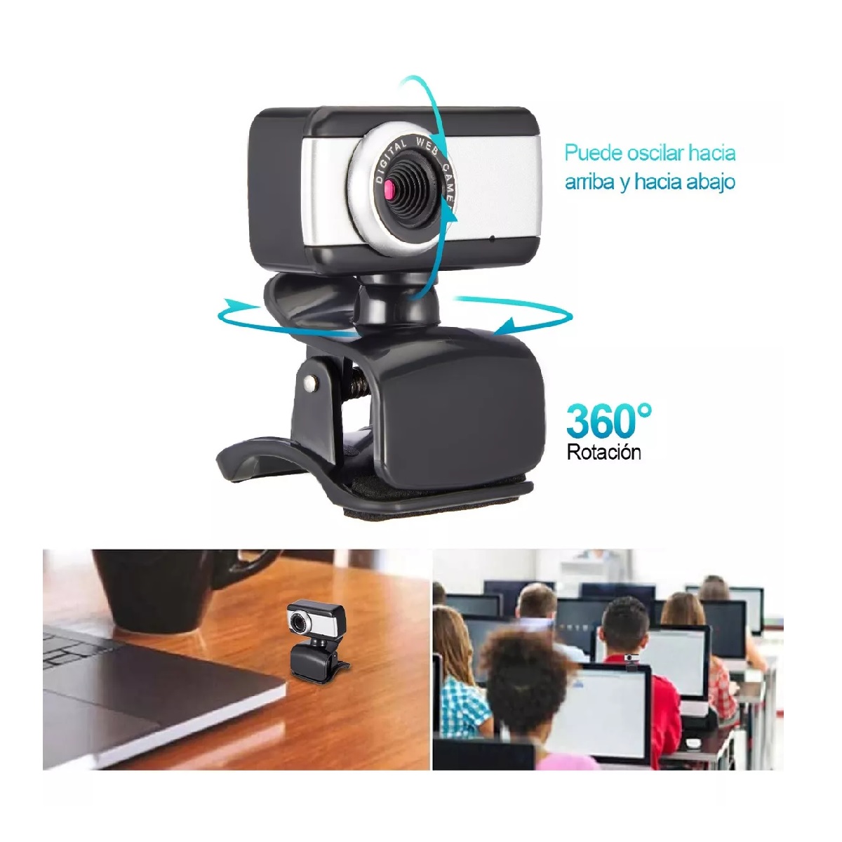 Cámara Web Usb Full Hd 1080p 2k 30fps Con Micrófono Para Pc