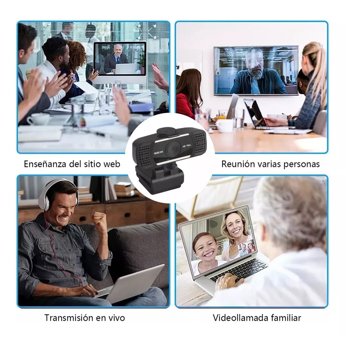 Cámara Web W18 Full Hd 1080p Usb Con Micrófono Y Trípode