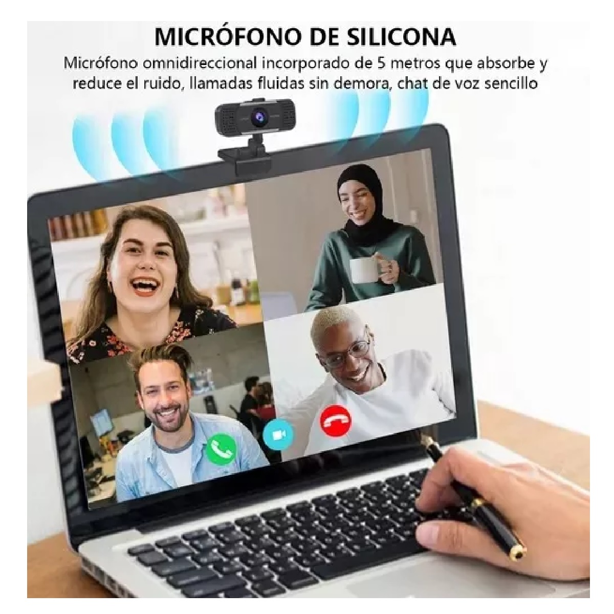 Cámara Web W18 Full Hd 1080p Usb Con Micrófono Y Trípode