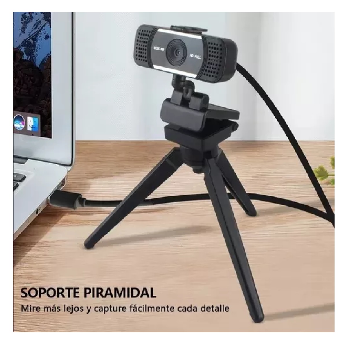 Cámara Web W18 Full Hd 1080p Usb Con Micrófono Y Trípode