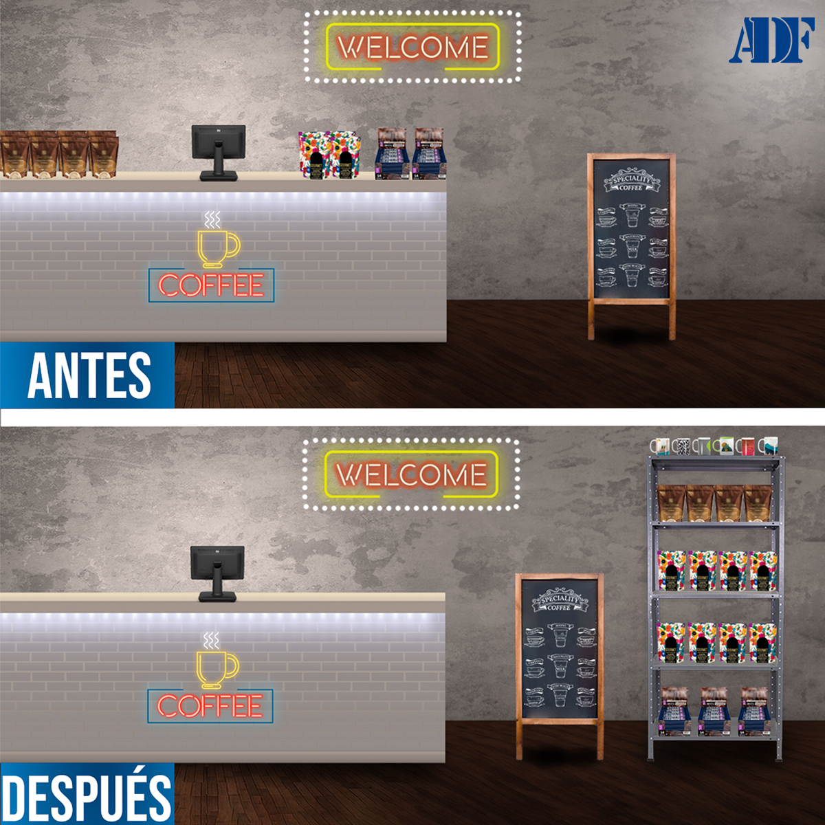 ADF Estante Anaquel Metálico Uso Rudo con 5 Repisas Ajustables 190x84x30cm Organizador Cal. 24 Color Gris, Carga 400Kg