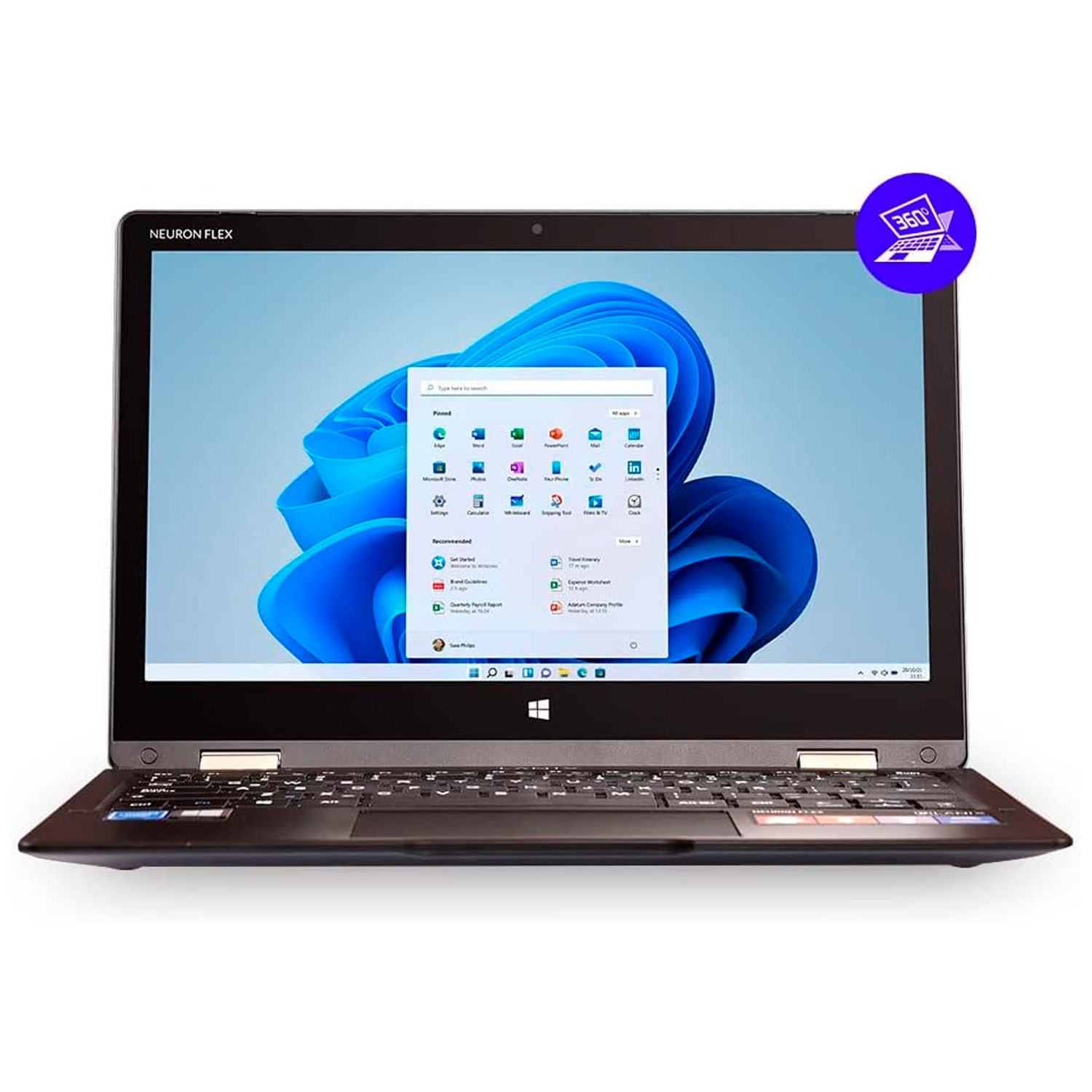 Laptop Lanix Neuron Flex Celeron N4020 4Gb 128Gb 11.6" Touch Plata 41352 W10H.