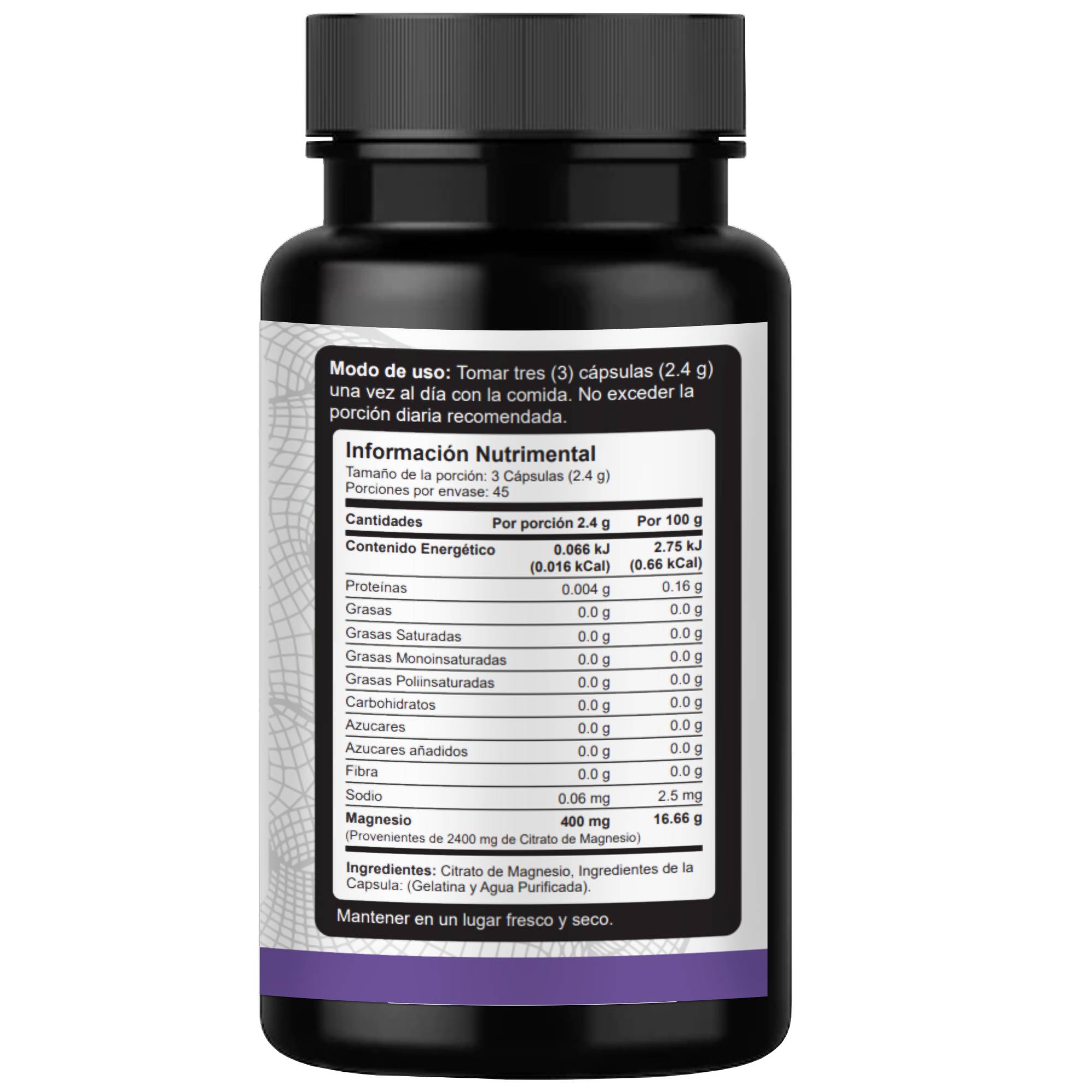 Citrato de Magnesio 2400mg VNAT 135 caps Magnesium Citrate