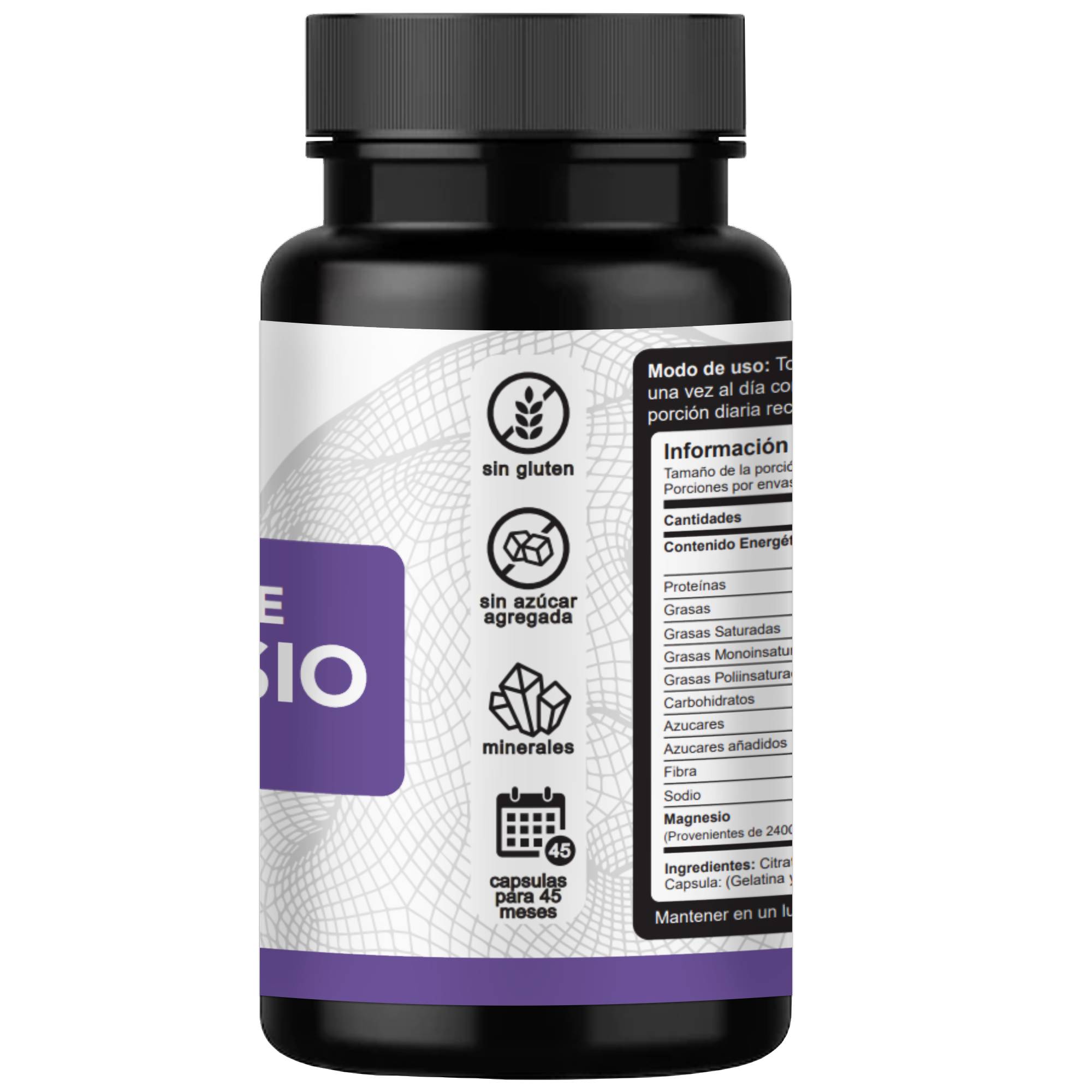 Citrato de Magnesio 2400mg VNAT 135 caps Magnesium Citrate