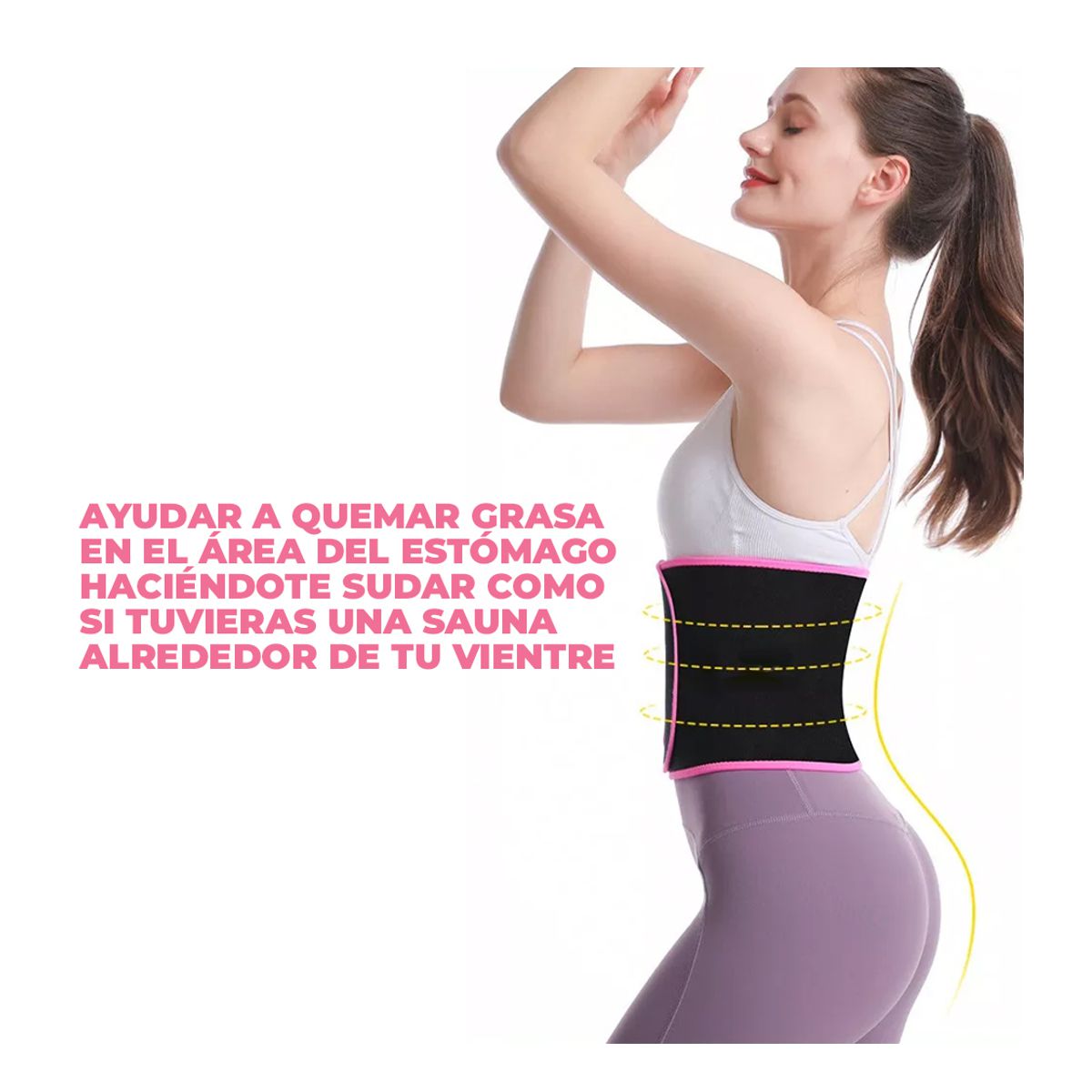 Faja Reductora Efecto Sauna Para Mujer Ajustable Talla M.