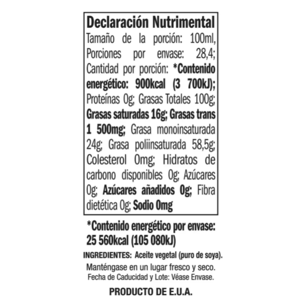 Aceite Vegetal Kirkland Signature 969471 2 pzas de 2.84 l