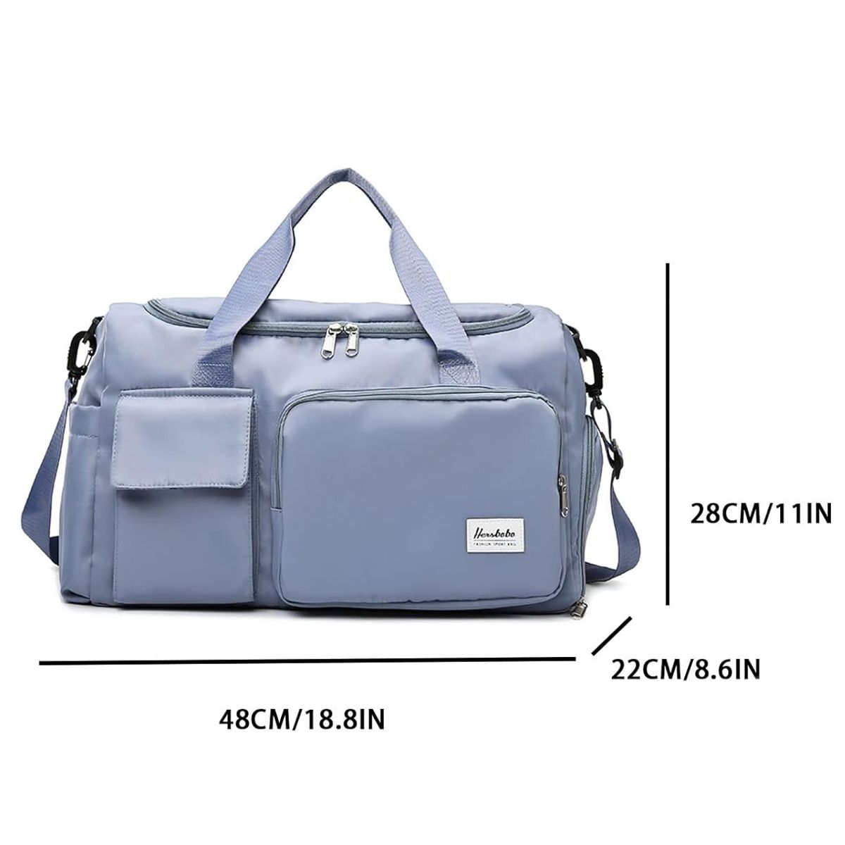 Maleta de Viaje Impermeable Con Espacio Para Zapatos Azul.