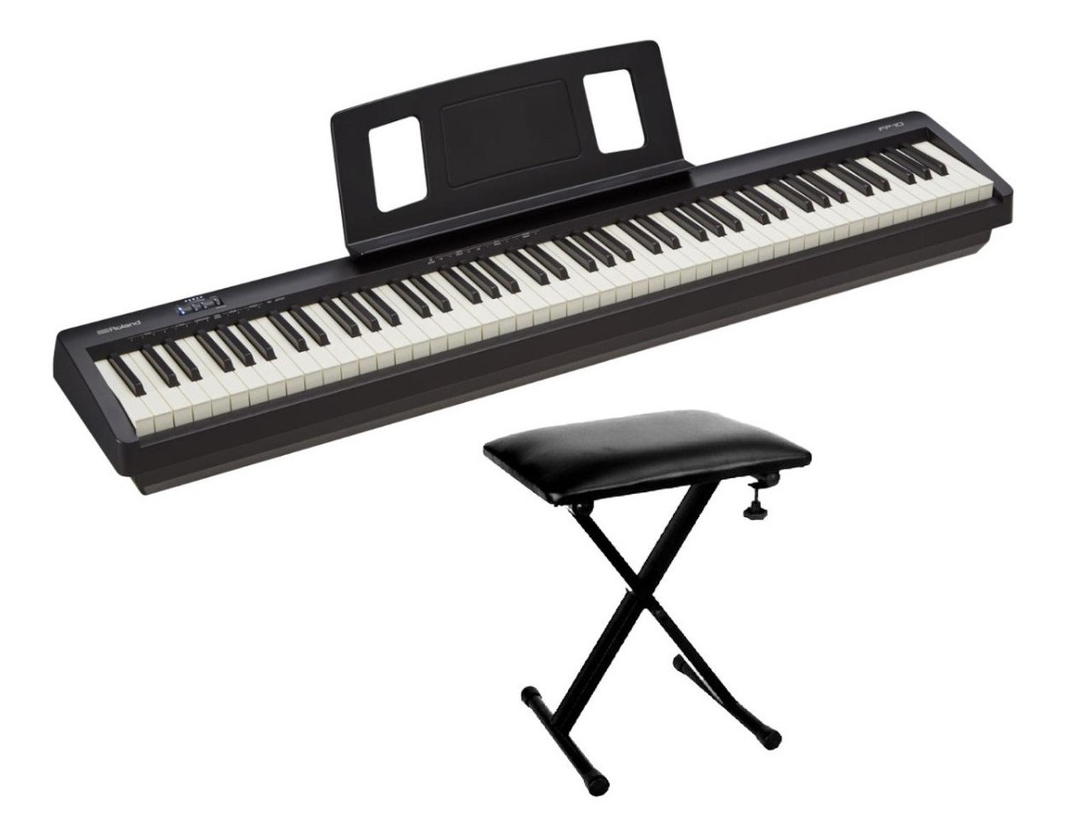 Roland Fp-30x-bk Piano Digital 88 Teclas Funda Base Y Banco.