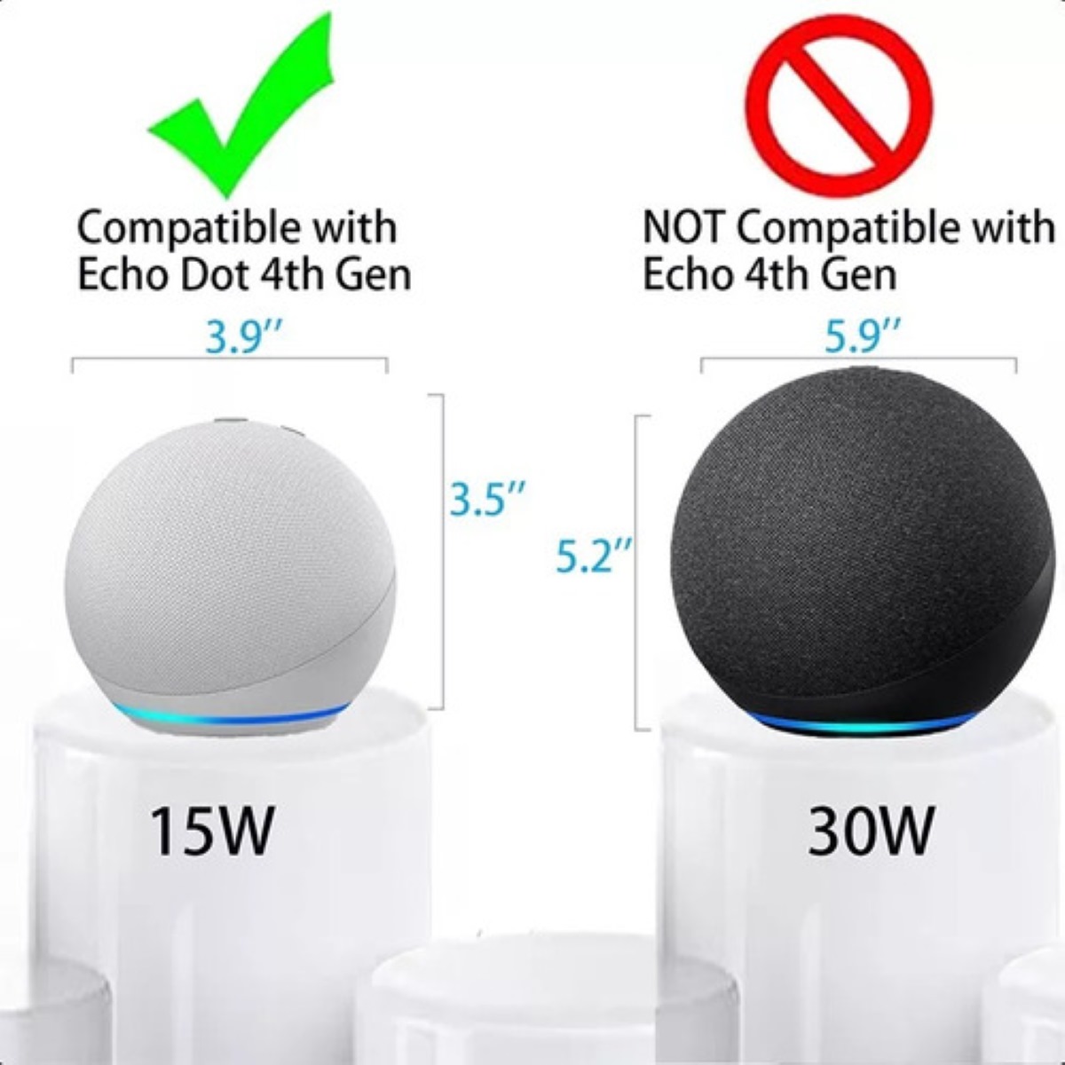 15w Cargador Para Echo Dot 3ra 4ta 5ta Gen Adaptador