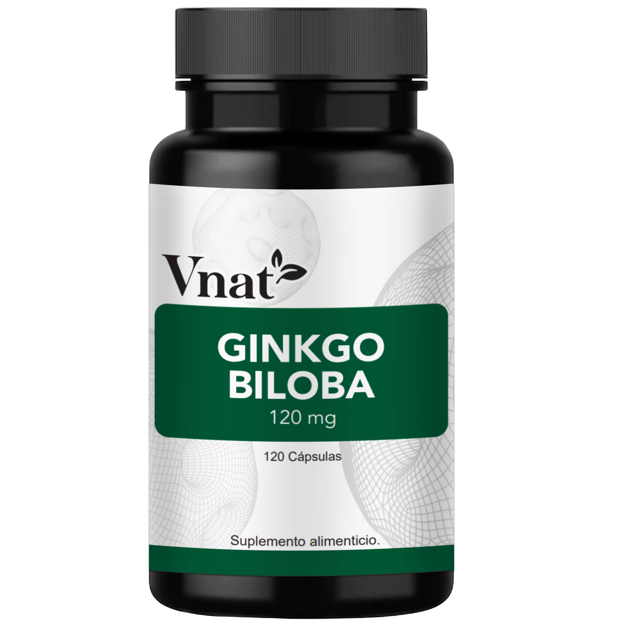 Ginkgo Biloba 120mg VNAT 120 caps Ayuda Memoria, Reduce Fatiga