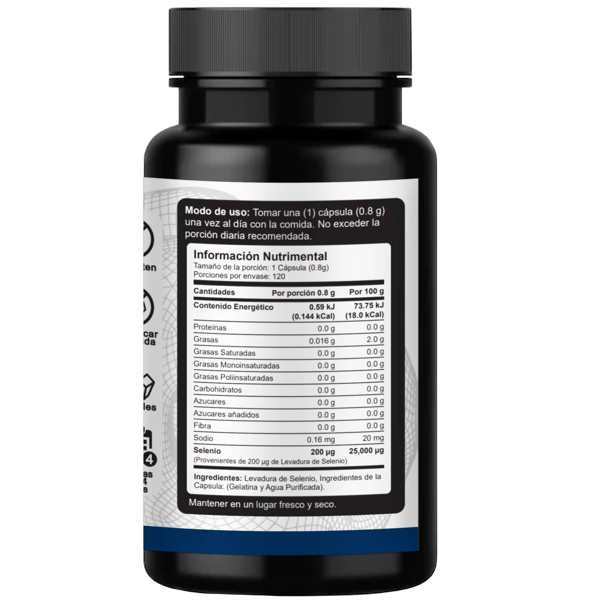 Selenio 200mg VNAT 120 caps. Antioxidante, Anticancerígeno Selenium 