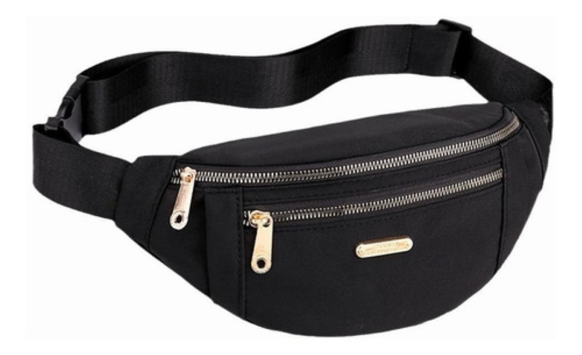 Riñonera Multiusos Impermeable De Gran Capacidad Para Mujer negro