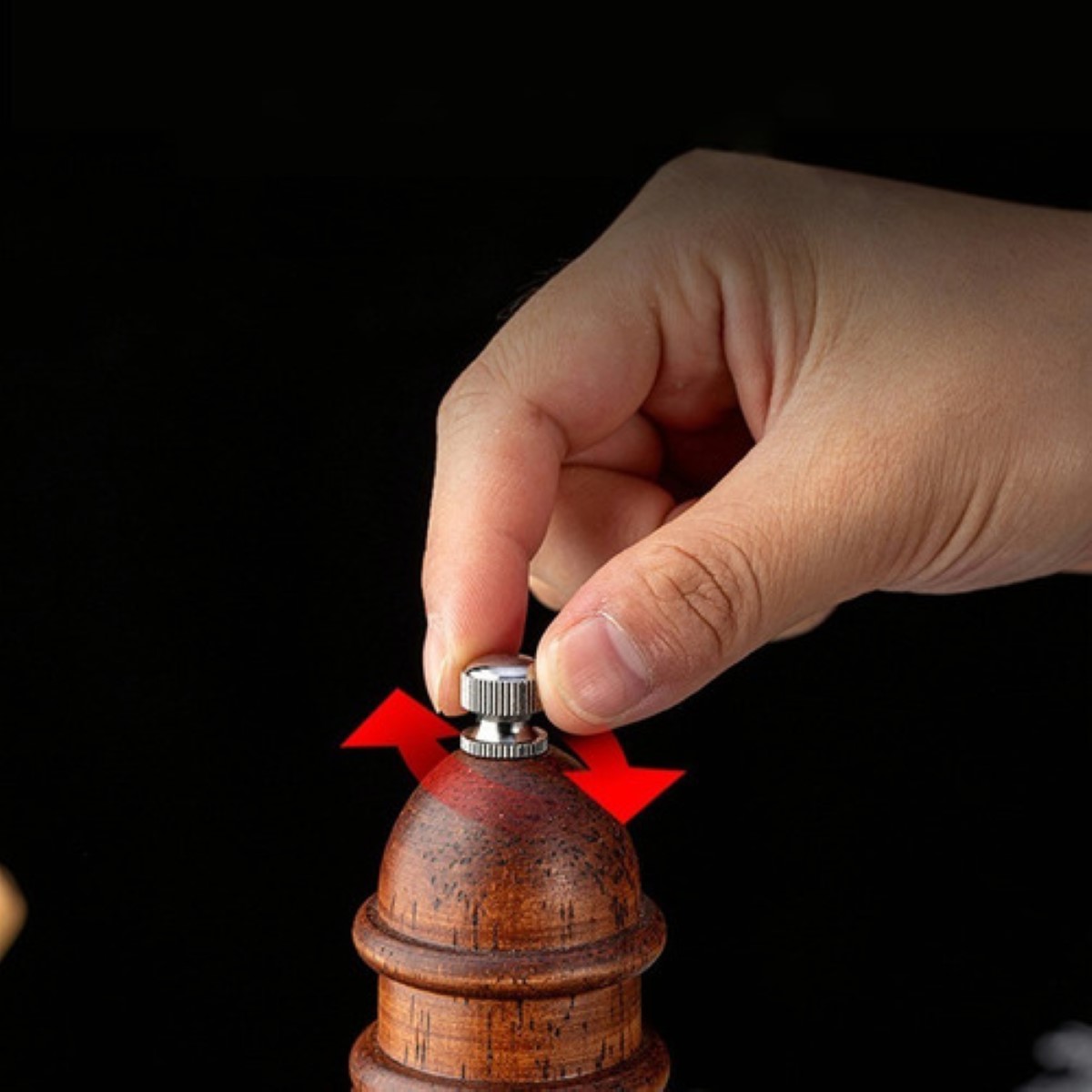 Molinillo De Pimienta Y Sal De Madera Y Acrílico Transparente/marron