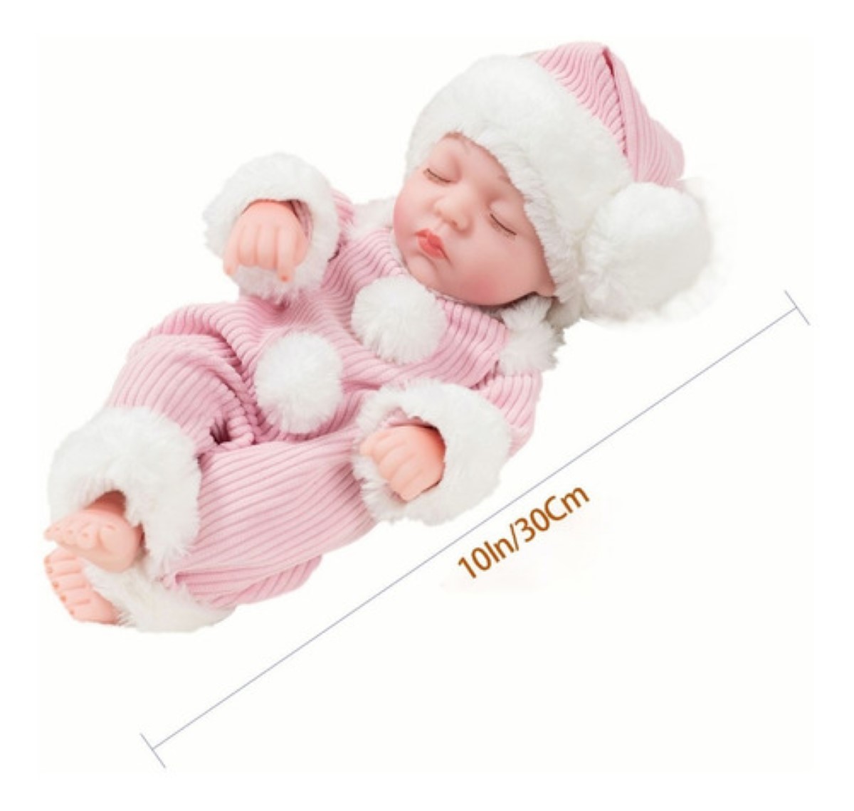 Muñeca Bebé Reborn Vinilo De Cuerpo Entero Lindo ropa rosa /blanco.