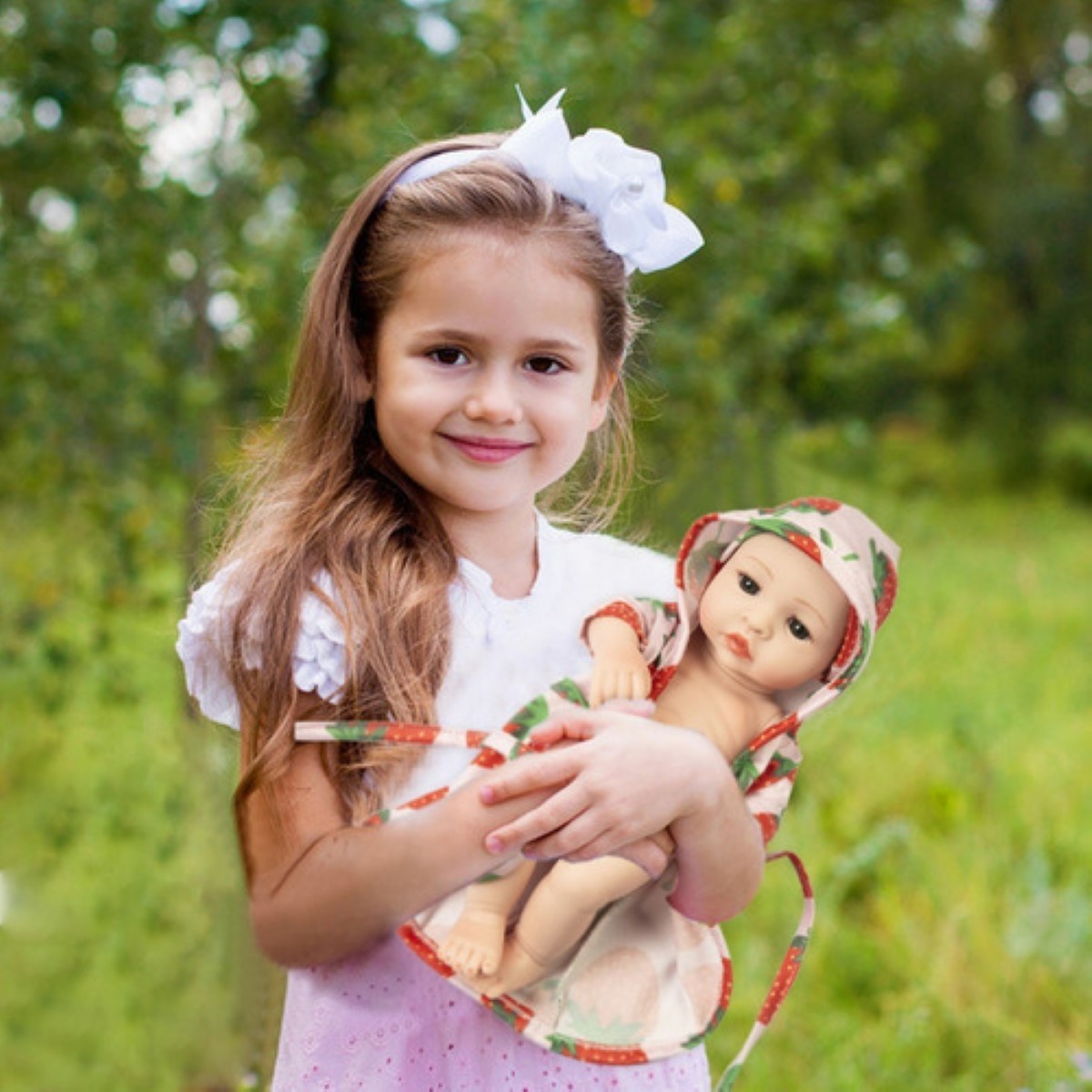 Bebé Reborn Muñeca Realista De Cuerpo Completo 30cm rosa fresas rojas.