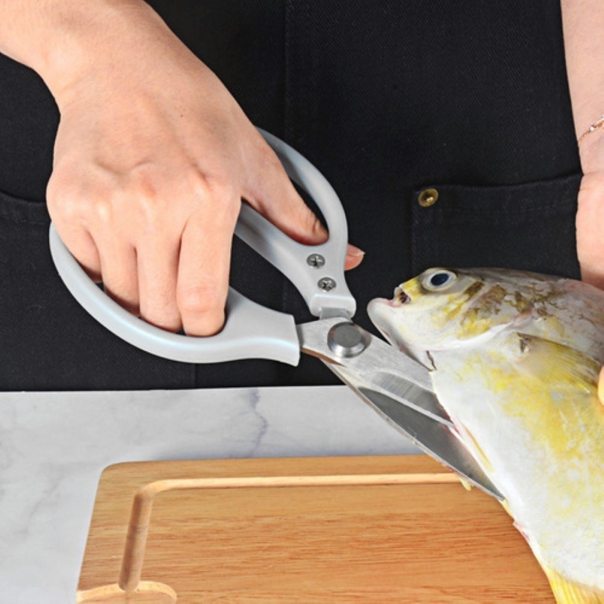 Tijeras De Cocina Multiusos Tijeras Para Huesos De Pollo gris