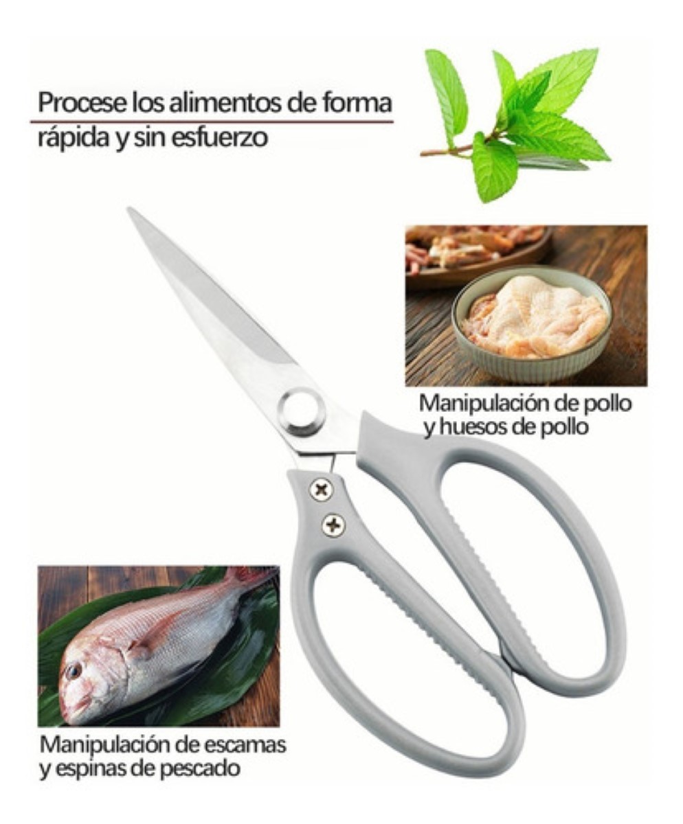 Tijeras De Cocina Multiusos Tijeras Para Huesos De Pollo gris