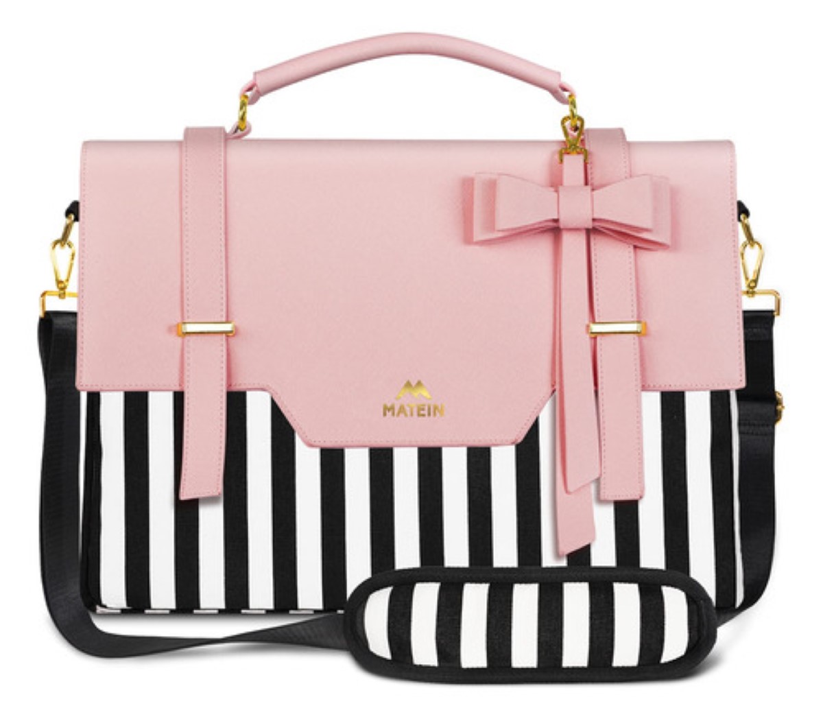 "Maletín Crossbody Para Laptop 15.6 In Bolsa Tote Para Mujer Rosa eallada "