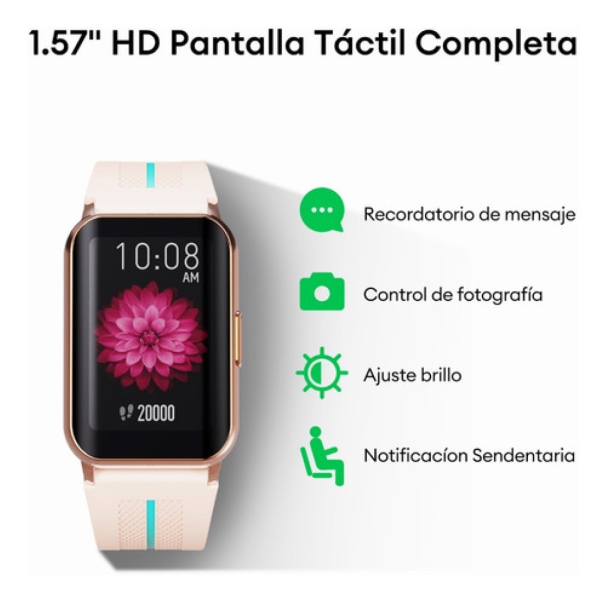 "Freshfun H76 Reloj Inteligente 1.57 Smartwatch Deportivo Beige "