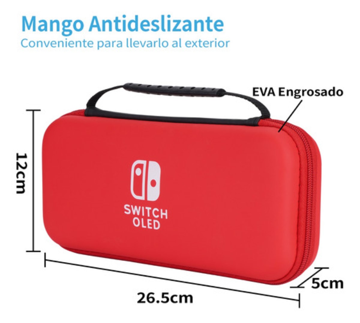 "Kit De 30 Accesorios Funda Para Nintendo Switch Oled Estuche Rojo "