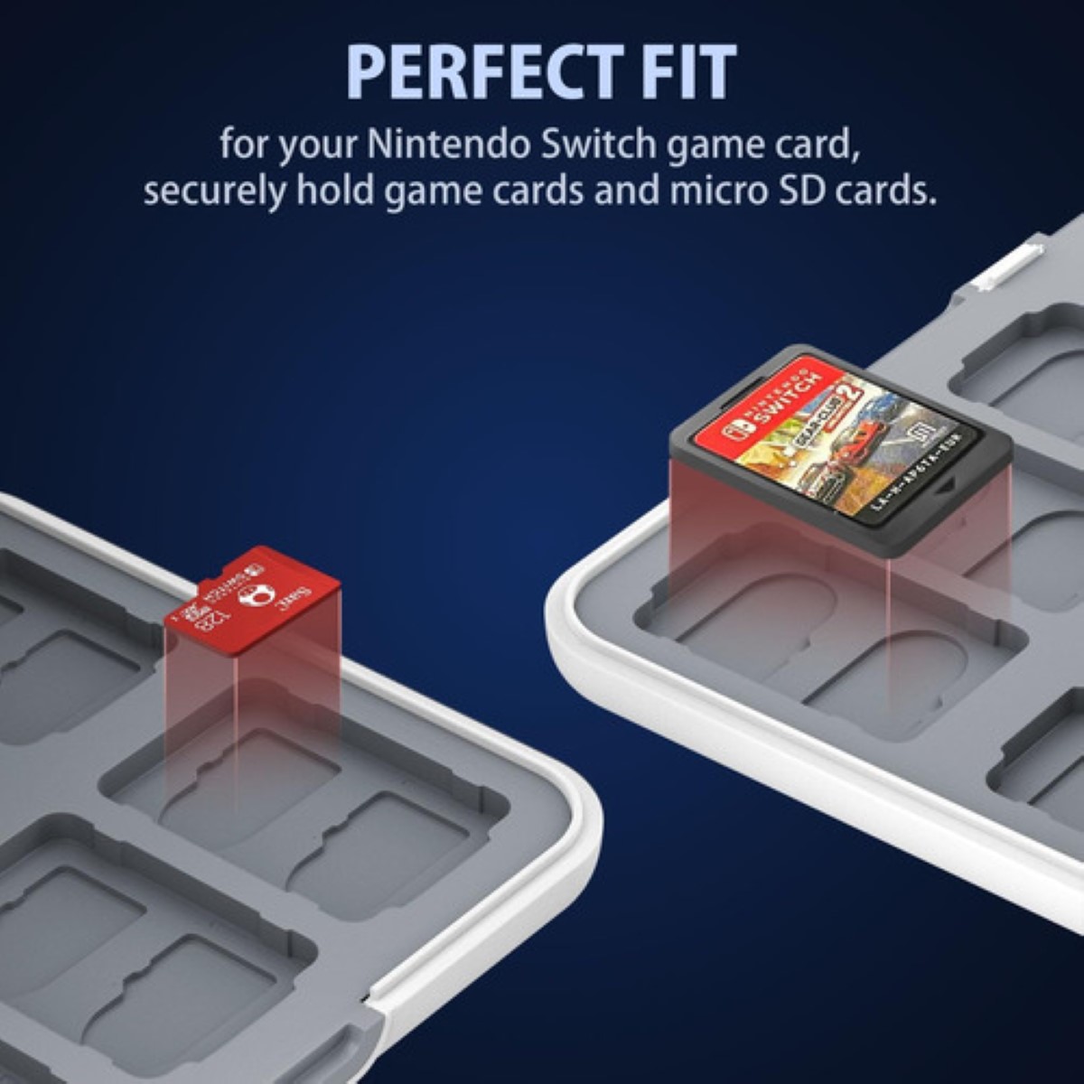 "24 Tarjetas Estuche De De Juego Para Nintendo Switch/ Oled Gris "