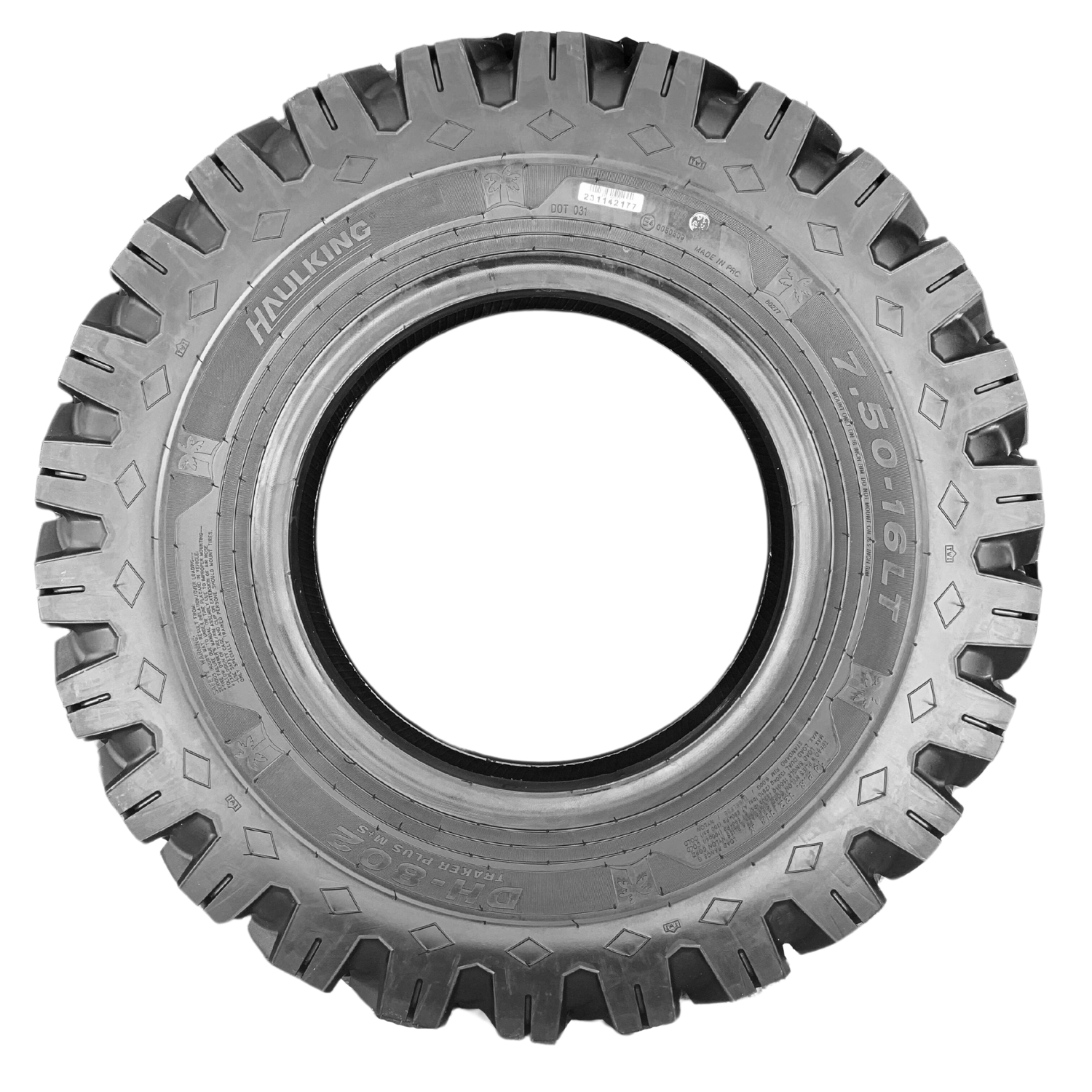 Llanta 7.50r16 Haulking Dh-802 Tipo Militar 14 Capas 1500 Kg